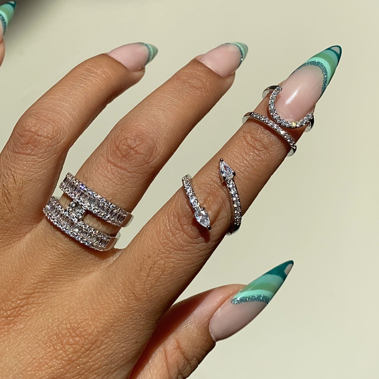 Say Less Ring Set - Silver